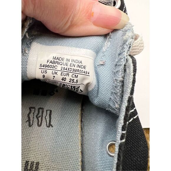 Converse Black Green Double Tongue All‎ Star Shoes Chuck Taylor - Picture 2 of 3